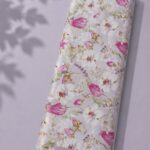Bloom flower style with pink,white colors