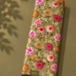 Petal flower style with pink,green colors