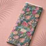 Petal flower style with pink,green colors