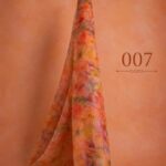 Fabric flower style with orange,pink colors