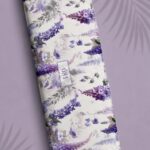 Bloom flower style with purple,green colors