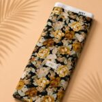 Rose flower style with black,yellow colors