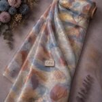 Bloom flower style with blue,pink colors