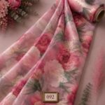 Bloom flower style with pink,green colors