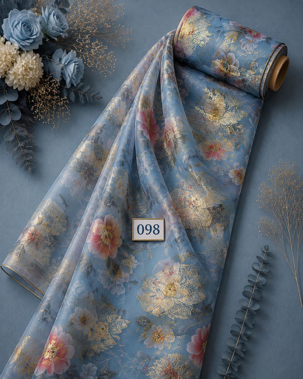 LAI-098_1-1.jpeg Petal flower style with blue,pink colors - Image 1