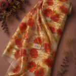 Bloom flower style with red,green colors