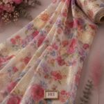 Bloom flower style with pink,green colors