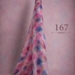 Fabric flower style with pink,blue colors