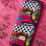 Leaf flower style with pink,green colors