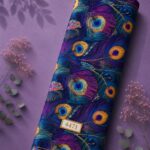 Peacock nature style with blue,yellow colors