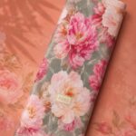 Petal flower style with pink,grey colors