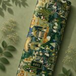 Flower nature style with green,white colors