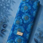 Bloom flower style with blue,yellow colors