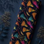 Flower nature style with blue,yellow colors