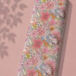 Petal flower style with pink,green colors