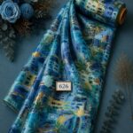 Flower nature style with blue,green colors