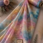 Rose flower style with pink,blue colors