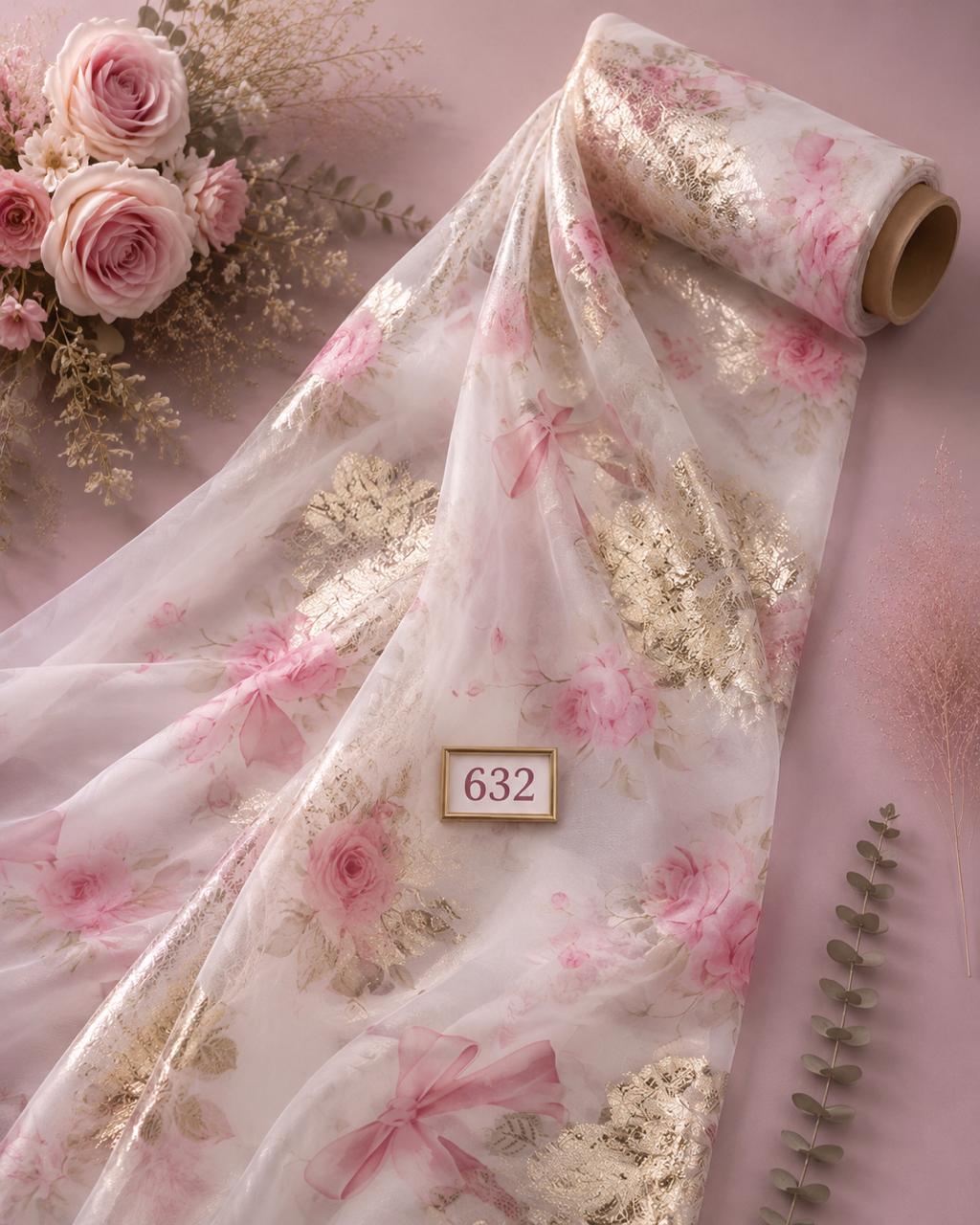 LAI-632_1-1.jpeg Petal flower style with pink,green colors - Image 1