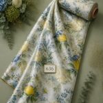 Leaf flower style with green,blue colors