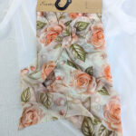 Rose flower style with pink,green colors