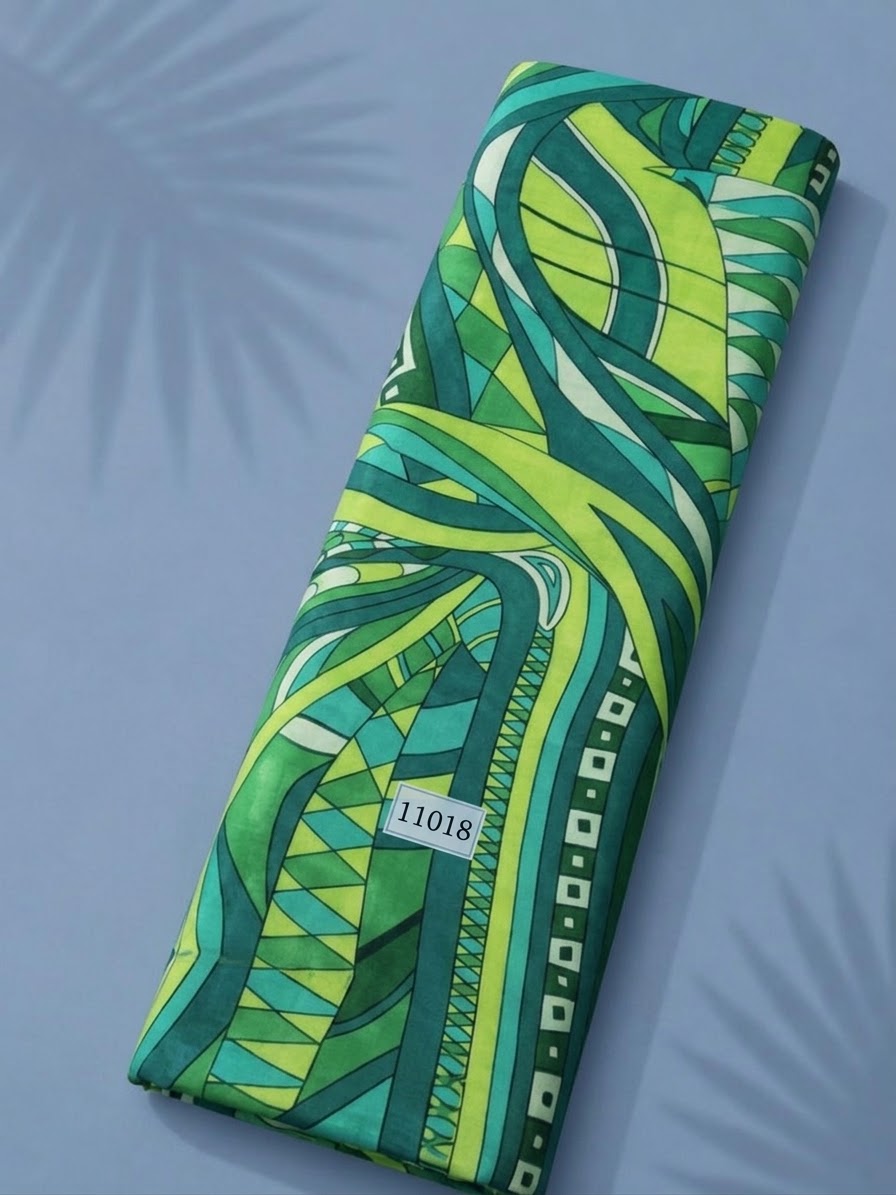 LAI-11018-1.jpeg Leaf geometric style with green,blue colors - Image 1